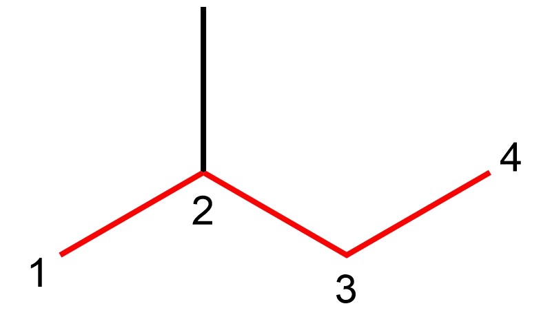図4. 例題1の炭素鎖番号