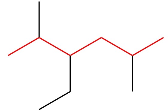 図6. 例題2の最も長い炭素鎖