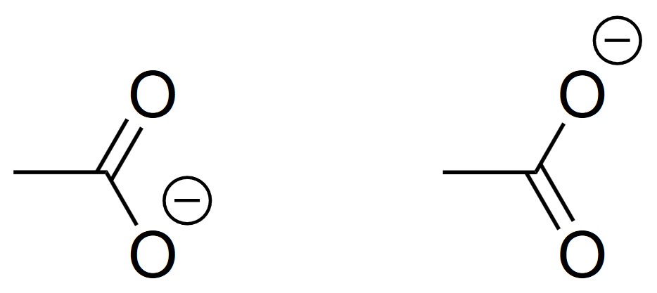 図1. 酢酸イオンの構造