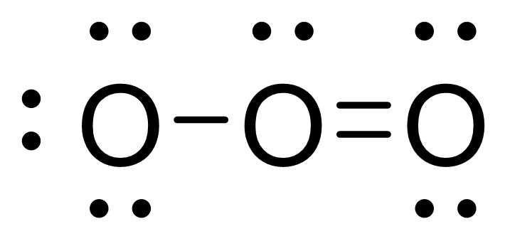 図1. オゾンのルイス構造